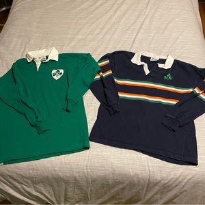 Set of TWO Ireland Rugby long sleeve shirts, size large